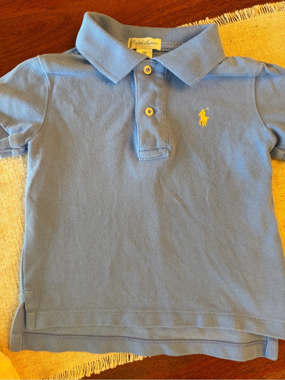 Ralph Lauren Light Blue Polo with Yellow Pony